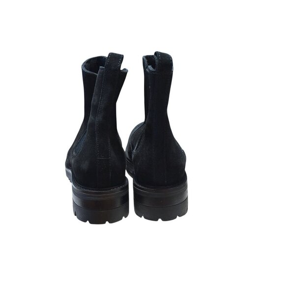 La Canadienne Womens Black Suede Chelsea Boots With Lug Sole Size 7 NWOB - Picture 6 of 9